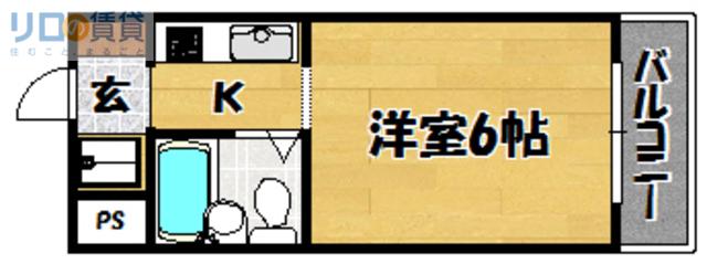 プレアール上新庄II(1K/4階)の間取り写真