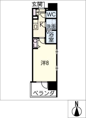 MELIV名城公園(1K/3階)の間取り写真