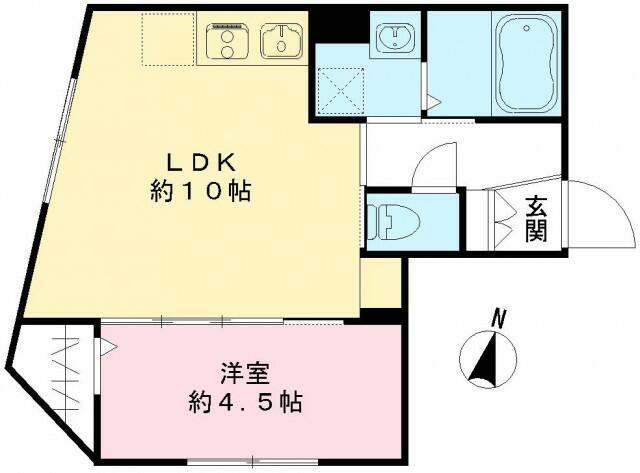 RAMII板橋大和町(1LDK/2階)の間取り写真