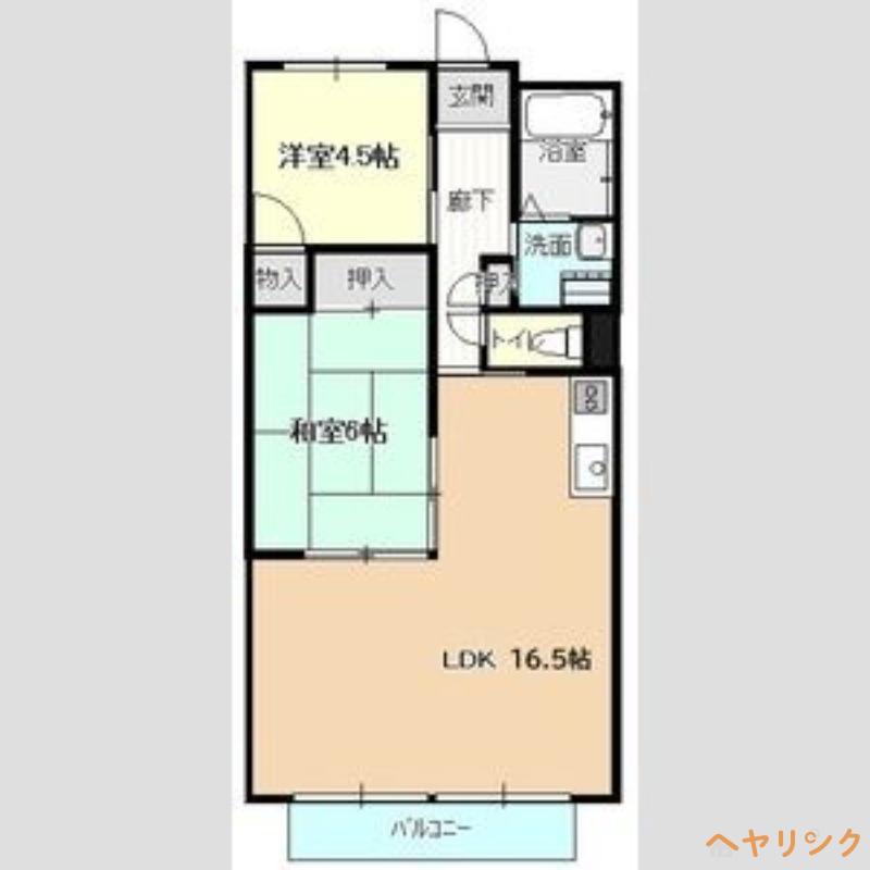 メモワールV(2LDK/1階)の間取り写真