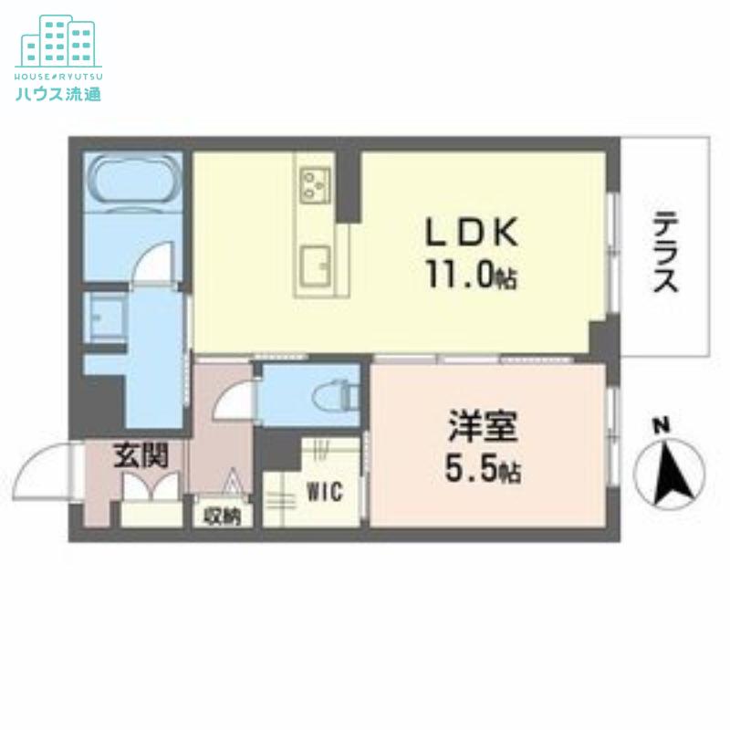 シャーメゾン上野(1LDK/1階)の間取り写真