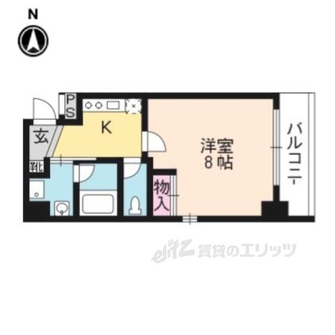 グランドパレス大宮五条(1K/2階)の間取り写真