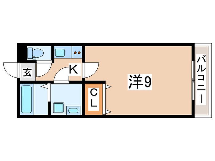 メゾンWO南七松(1K/2階)の間取り写真