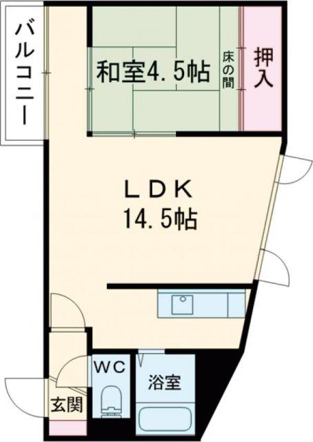レジデンス昭和(1LDK/3階)の間取り写真