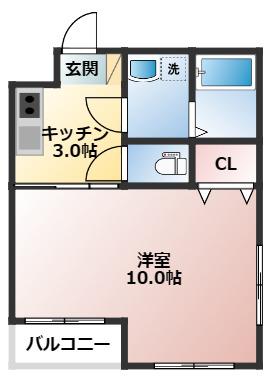 ロイヤルステージ恵比寿(1K/4階)の間取り写真