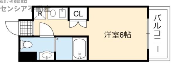 パティオ京橋(1K/4階)の間取り写真