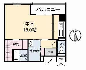 ヴィオーラ中山下(ワンルーム/7階)の間取り写真