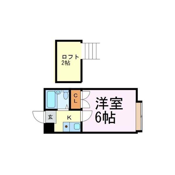 ニッシンハイツ笠寺(1K/1階)の間取り写真