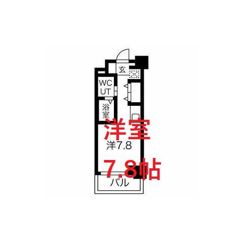 クラリッサ川崎イースト(ワンルーム/6階)の間取り写真