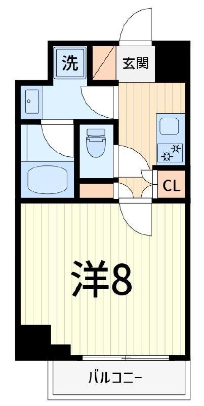 パティーナ綾瀬(1K/1階)の間取り写真