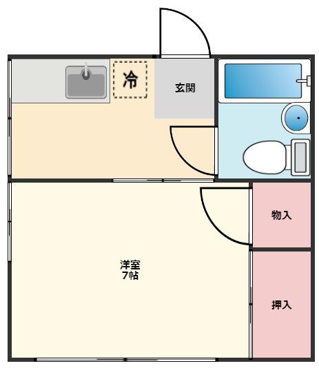 アミューズ宮本(1K/2階)の間取り写真