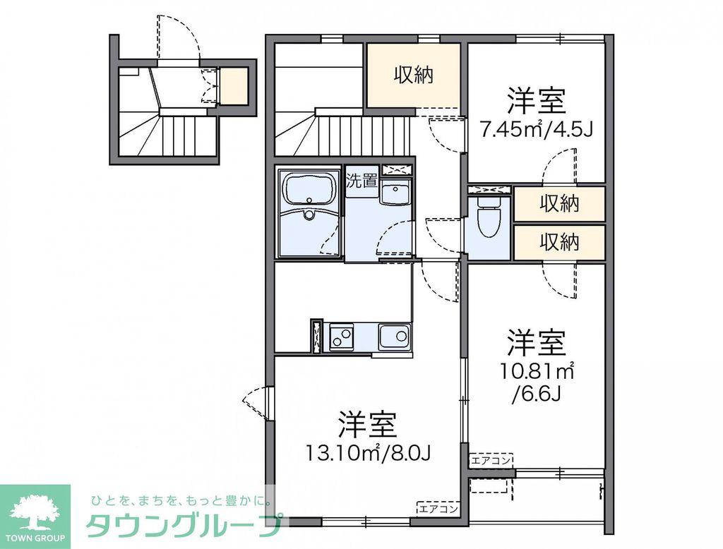 レオネクストミネルヴァ(2LDK/2階)の間取り写真