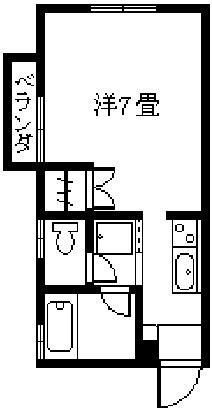 下原ビル(ワンルーム/5階)の間取り写真