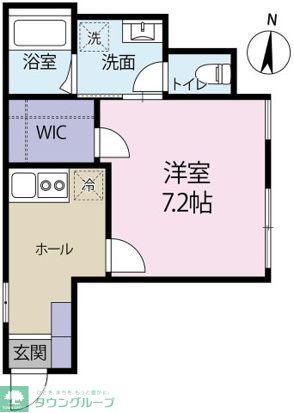 CASA FIORA(1K/1階)の間取り写真