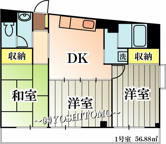 クレセントマンション富士見台(2LDK/1階)の間取り写真