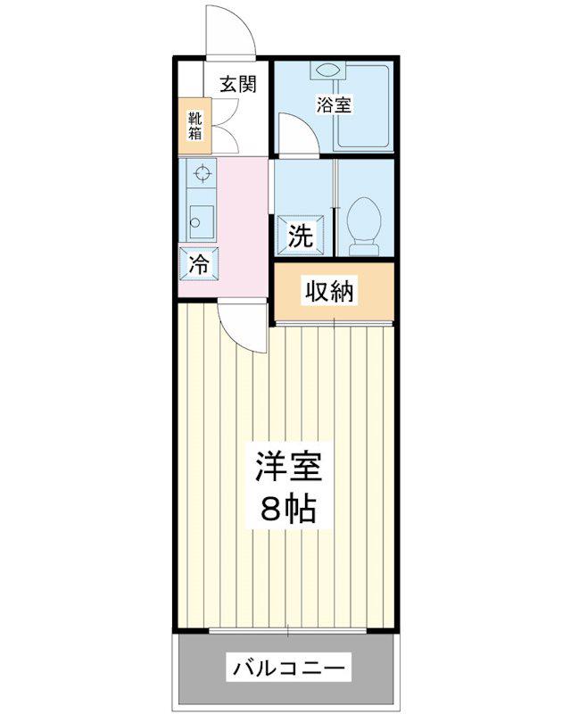レクス471(1K/4階)の間取り写真
