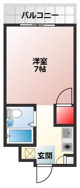 エクセレント・サカキ(1K/4階)の間取り写真