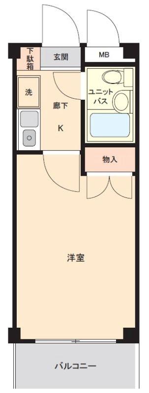 ノーブル新川崎(1K/3階)の間取り写真