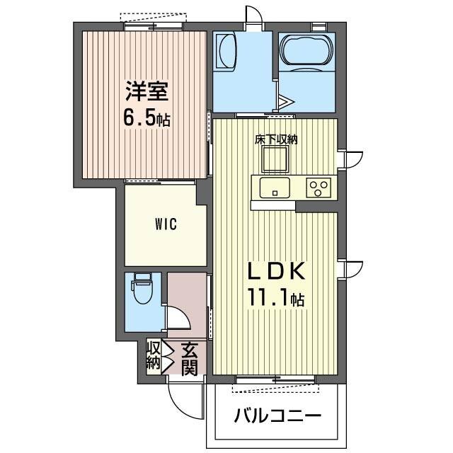レジデンス・ラソB(1LDK/1階)の間取り写真
