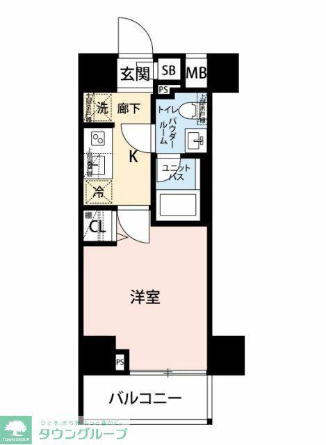 マイナビSTAY横浜吉野(1K/3階)の間取り写真