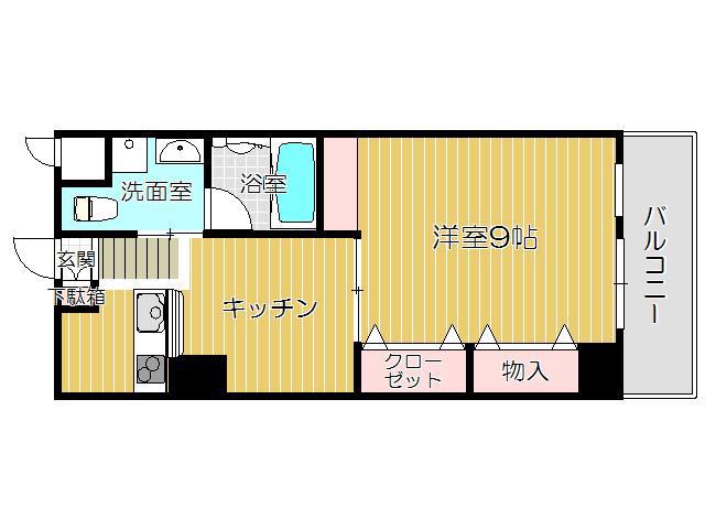 カレントII(1LDK/5階)の間取り写真