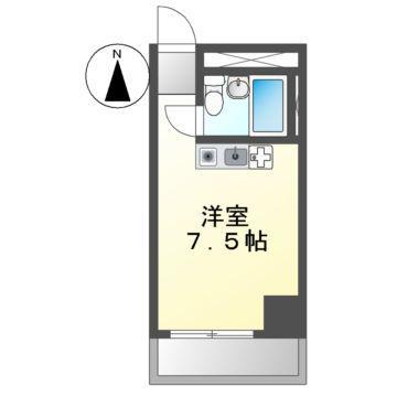 シーズンコート名駅西(ワンルーム/7階)の間取り写真