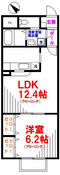 アムールゆう(1LDK/1階)の間取り写真