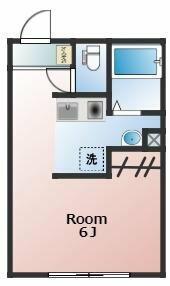 BASE上中里(ワンルーム/2階)の間取り写真