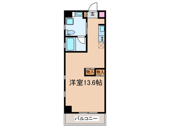 レジディア武蔵小杉(ワンルーム/4階)の間取り写真