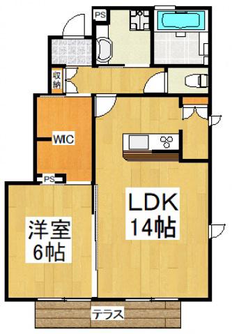 エステート西堀 2(1LDK/1階)の間取り写真