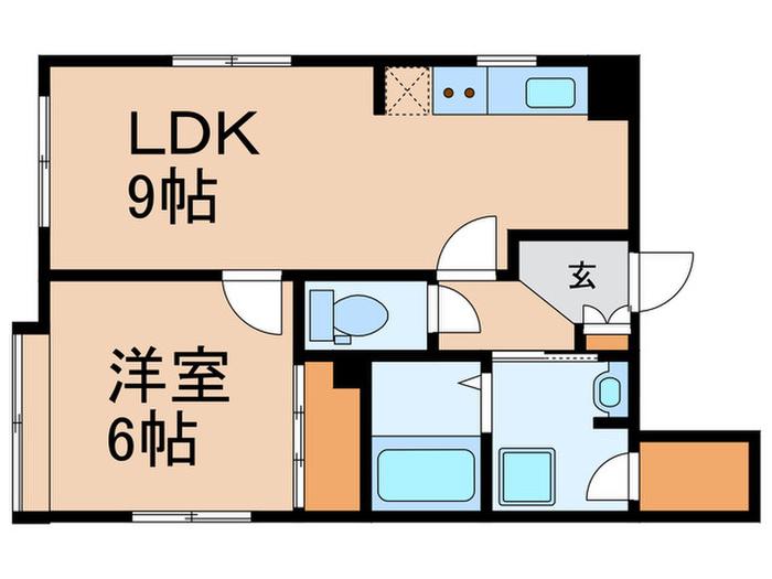 フォルターナ雑司が谷(1LDK/4階)の間取り写真