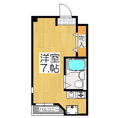 イルソーレ京都山科(ワンルーム/2階)の間取り写真
