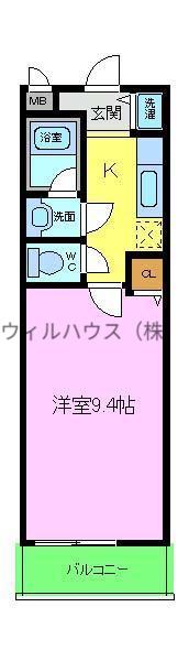 ワンズ ワン(1K/2階)の間取り写真