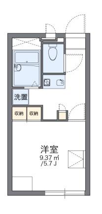 レオパレスステージ福町(1K/1階)の間取り写真