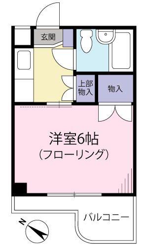 ベルアベニュー町田(1K/4階)の間取り写真