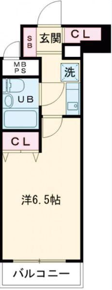 ライオンズマンション西が丘南(1K/2階)の間取り写真
