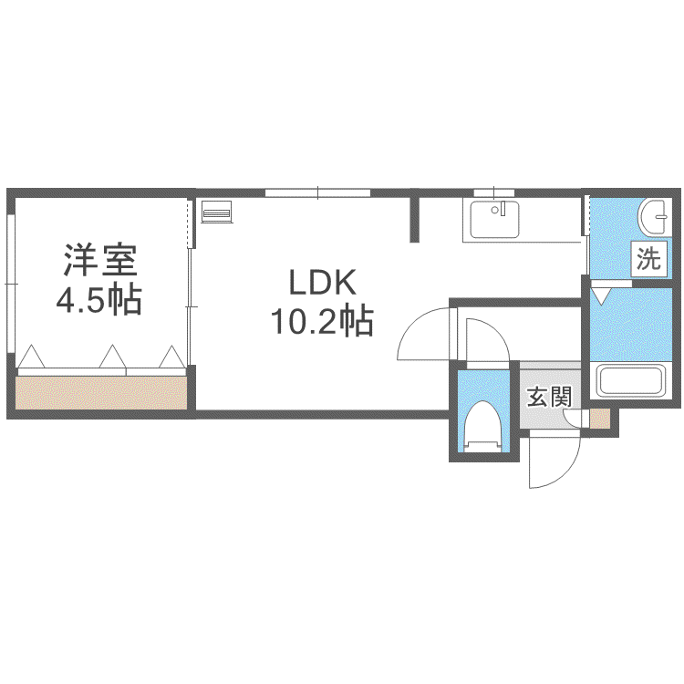 SUPERIAGE伏見(1LDK/3階)の間取り写真