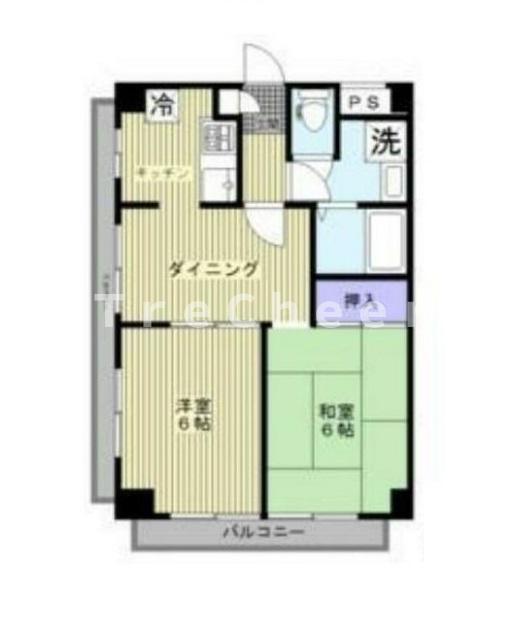 東京メトロ有楽町線 要町駅 徒歩13分 3階建 築42年(2DK/3階)の間取り写真