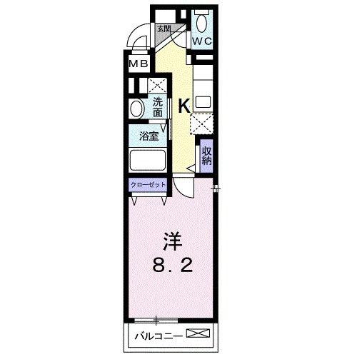 レジデンス プリムローズ(1K/3階)の間取り写真