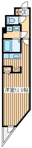 グランツ立川(ワンルーム/1階)の間取り写真