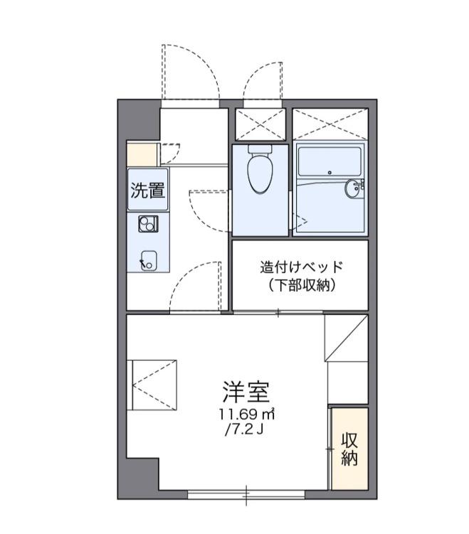 御代の台マンション(1K/3階)の間取り写真