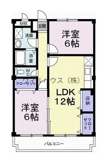 マリッチ小谷(2LDK/1階)の間取り写真
