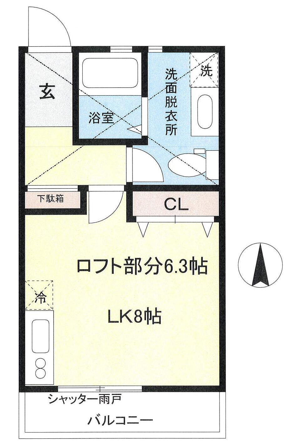 MAISON DE CHOUETTE(ワンルーム/2階)の間取り写真