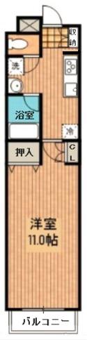 マンションK・3(1K/3階)の間取り写真