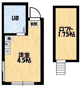 アーバンプレイス和泉II(ワンルーム/2階)の間取り写真