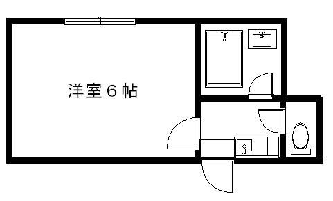 フォレストハイツ(1K/2階)の間取り写真