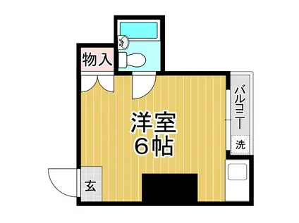 小松ビル(ワンルーム/4階)の間取り写真
