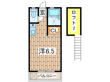 菅沼コーポ(ワンルーム/2階)の間取り写真