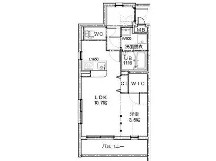 プルミエ(1LDK/3階)の間取り写真