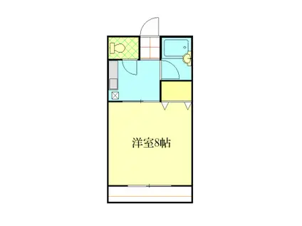 山田コーポ(1K/2階)の間取り写真